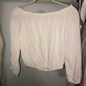 White Off the Shoulder long sleeve